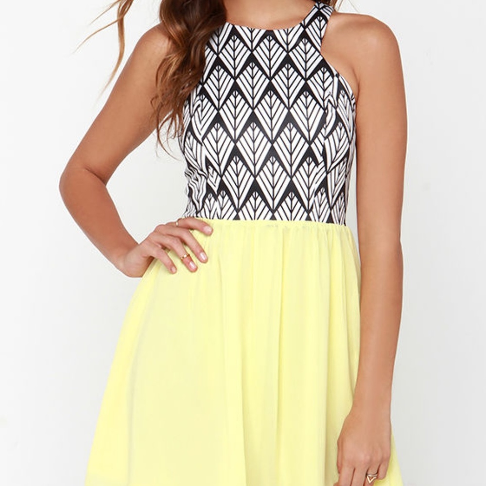 NEW Prints and the Popper Yellow Print Dress